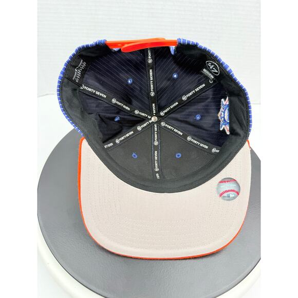 47 Captain New York Mets Pinstripe Blue Adjustable Snapback Hat Baseball Cap - Picture 5 of 7